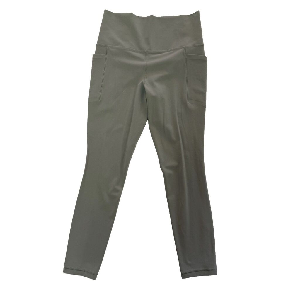 Athleta Salutation 7/8 Stash Pocket Tight S Small Greige Yoga Sport Run Weights